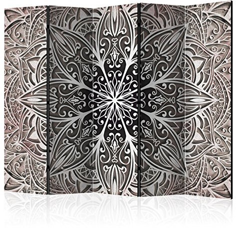 murando Raumteiler Mandala Orient Foto Paravent 225x172 cm beidseitig auf Vlies-Leinwand Bedruckt Trennwand Spanische Wand Sichtschutz Raumtrenner Home Office f-A-0638-z-c