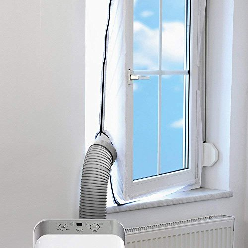 Mooyii Hot Air Stop für Fenster 400CM Fensterabdichtung für Mobile Klimagerät,Klimaschlauch Fensterabdichtung für Klimaanlagen Trockner Luftentfeuchter,Zubehör Klima Fensterabdichtung Dachfenster