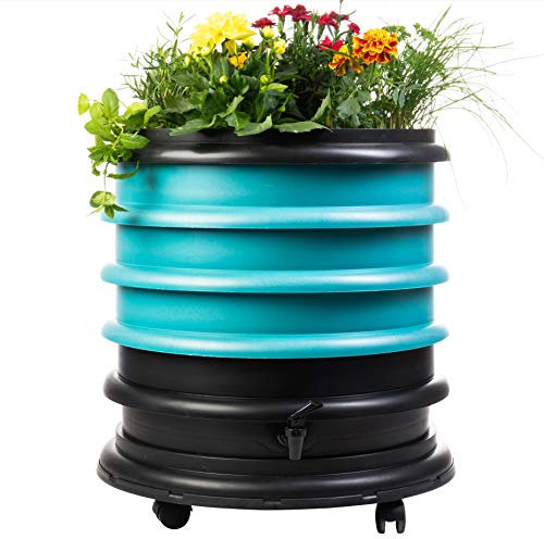 WORMbox | Wormery Worm Farm composter 3 Turquoise Trays + Planter | 48 liters | Organic Waste Compost, make your Worm Castings