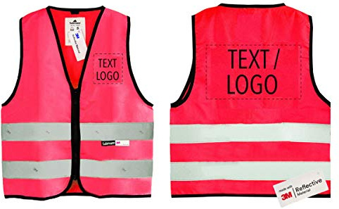 Salzmann Warnweste für Kinder mit Logoaufdruck | Bedruckte Leuchtweste in Kindergröße 86-176 | Hergestellt mit 3M Reflektierendem Material