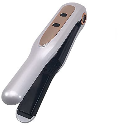 Planchas sin cable Plancha recargable USB para planchar rápidamente + Temperatura ajustable + Traje de apagado automático para todo tipo de cabello,Gray
