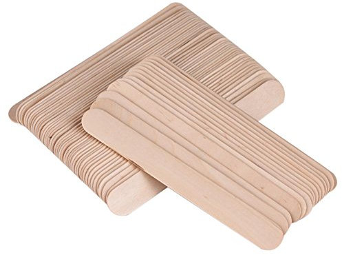 100Pcs/Bag Stick per ceretta, Applicatore di spatole in legno esente chimica Spatola in legno monouso Depressore per lingua Bastoncini per applicazione di ceretta Bastoncini per ceretta in legno