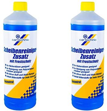 Cartechnic 2X Scheibenreiniger Zusatz Konzentrat mit Frostschutz 1 L Liter