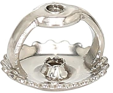 New World Diamonds 14K Gold Earring Back Replacement White Gold Screw Back