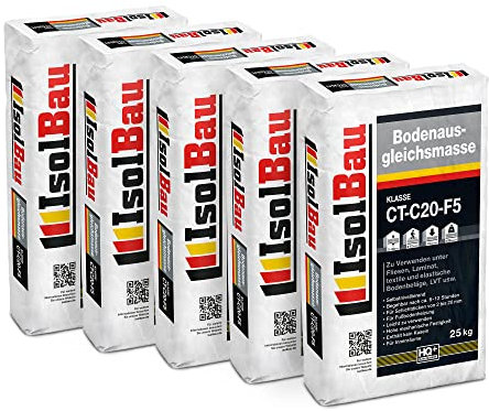 Isolbau Bodenausgleichsmasse 2-20mm CT-C20-F5-125 kg Selbstnivellierende Ausgleichsmasse für Bodenunterlagen im Innenbereich