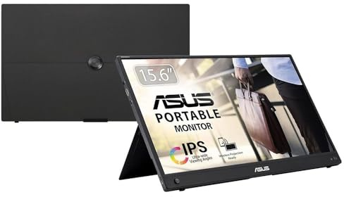 ASUS ZenScreen Go MB16AWP Wireless Portable Monitor- 15.6 inch, Wireless mirroring, IPS, USB Type-C, mini HDMI, Built-in battery, Flicker Free, Blue Light Filter, Anti-glare surface, Tripod socket