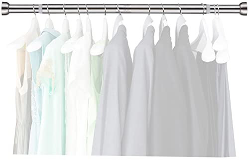 HARRMS Schrank Kleiderstange Edelstahl, 71-127cm, Schrankstange Ausziehbar Wandmontage Silber Schrankrohr Verstellbar für Schlafzimmer