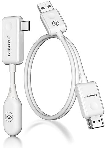 Lemorele HDMI Sans Fil, 98FT/30M Transmetteur et Récepteur, 5G Kit d'Extension Audio Vidéo, pour Laptop/PC/Camera vers HDTV/Projector/Monitor