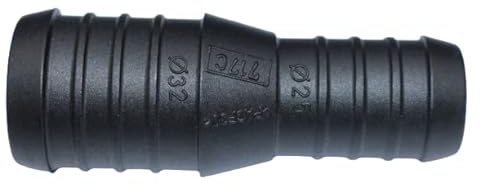 1, 2, 3, 5 oder 10 Schlauchverbinder 32 mm auf 25 mm gerade reduziert PA GF30 schwarz (5)