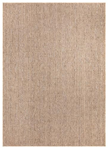 TT Home Tappeto Per Esterno Cucina Balcone Soggiorno Etnico Monocromatico Lavabile, Colore:Marrone Chiaro Beige, Dimensione:120x160 cm