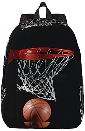 KoNsev Basketball-Laptop-Rucksack, Reiserucksack, Arzttasche, schwarz, Rucksack, stilvoll, leicht und funktional, Schwarz , S