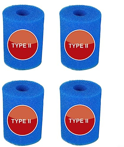 4 Stück Filterschwamm Für Intex-Type I/II/VI/D Schaumstoff-Poolfilter, Wiederverwendbare Schwimmbad Filter Schwamm, Hochelastisch Schaum Pool Filter Für Poolreinigung