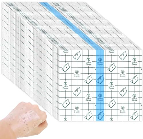 Scettar 15 x 12cm Película De Vendaje Transparente Impermeable, 40 Hojas Impermeable Vendaje Tatuajes, Vendaje para Tatuajes, Cinta Adhesiva para Herida Tatuajes Deportes Natación Ducha Anti-Alérgica