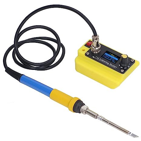 Cordless Soldering Iron Station, 20V 72W Fast Heating Up with T12 Welding Gun Handle,0.96in Screen Adjustable Temperature, Auto Cooling °C/°F Conversion, Welding Tool