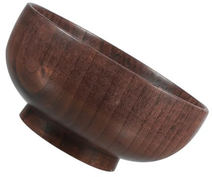 VINTORKY Wooden Salad Bowl Heat-Resistant Food-Grade Serving Bowl Portable Design for Salads Desserts More for Homes Restaurants Canteens
