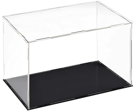 Toolzia Acrylic Clear Display Case,Countertop Box Cube Organizer Stand Dustproof Protection Showcase Cube Collectibles Show Box For Action Figures/Toys/Collectibles(30*20*10Cm)