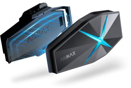 ASMAX F1 Motorcycle Intercom for 10 Riders, Offline Voice Control Helmet Bluetooth Headset with Hi-Fi Speaker, Multitasking, Mesh Communication Systems with Magnetic Mount, Fast Charging, Single Pack