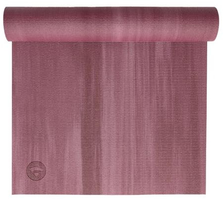 Bodhi Yogamatte Ganges | Rutschfeste Sportmatte | Schadstofffreie & Waschbare Fitnessmatte | Matte aus PVC | Allround-Matte für Yoga, Pilates & Gymnastik | aubergine/flieder
