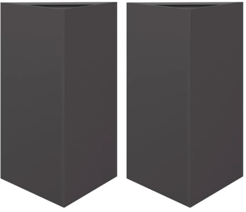 vidaXL Odlingslådor 2 st svart triangulär 50x43x75 cm stål