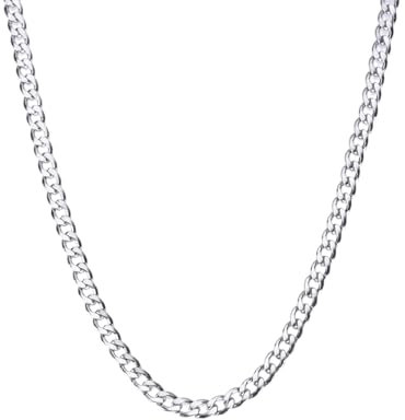 XUEBAIFU Silberkette Damen Silber 925 Halskette Panzerkette Kette Damen Herren 4mm Breite 70cm Länge