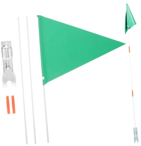 Toyvian 2 Satz Fahrradfahnen Satz mit Glasfaser und Metallfahnenstangen Wind und Stoßfest Leicht und Sicher für Kinderfahrräder als Sicherheitsflagge für Straßenverkehr