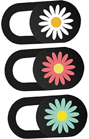 NUOBESTY 3piezas Cobertura De Privacidad Para Cámara Web Deslizable Diseño De De Girasol Protege La Privacidad El Portátil Tabletas Computadoras De Escritorio