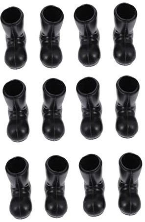 Kisangel 12pcs Mini Christmas Shoes Decorative Boots Set for Boys and Girls and Dollhouse Micro Landscape Ornament Simulated Santa Claus Boots Model for Xmas Party Supplies and Holiday Decor