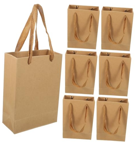 OFFSCH 25stücke Papier Aufbewahrungstasche Mit Griffen Geschenkbeutel Papier Verpackungstasche Partytasche Für Gäste