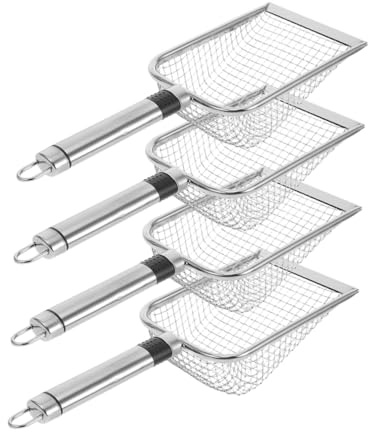MOTHNUR 4pezzi Setaccio Per Da Giardinaggio Con Manico Setaccio Maglie Per Classificazione Di Sabbia Compost Attrezzi Portatili