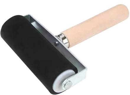 KHASCBNF gummiskrapa rulle professionell gummirulle Brayer bläckmålning tryckrulle konsthantverk projekt bläckstämpelverktyg färgrulle (C 10 cm)