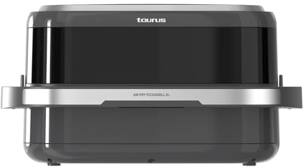 Taurus – Air Fryer PizzaGrill XL | 5 comensales | Doble Resistencia | Cocción Uniforme | Sin Aceite | 11 Programas | Base para Pizzas | Diseño Compacto | Ventana