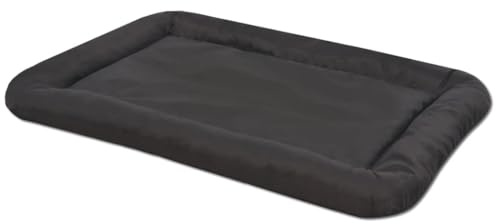 XHNIFBN Hundebett Outdoor Groesse L Komfortables Hundekissen Schwarz 67x43 cm Wasserabweisende Haustiermatte aus Oxford-Gewebe Fuer Hunde und Katzen Robuste Hundedecke rutschfest Fuer Transportbox