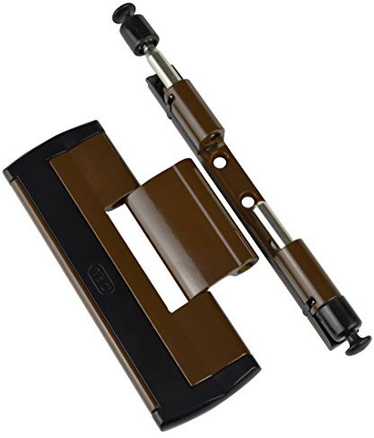 CAL Doublex H – Scharnierseitensicherung Fenstersicherung (braun) Bandsicherung Türsicherung Aushebesicherung Einbruchschutz, Bandseitensicherung