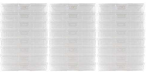 novelinks Photo Case 4 x 6 Photo Storage Boxes - Photo Organizer Cases Photo Keeper Picture Storage Containers Box for Photos - 24 PACK (Clear)