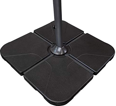 derby Füllplatten ca. 25 kg – 4er Set Light – Mit Wasser und Sand befüllbar – Zur Beschwerung für Schirmständer