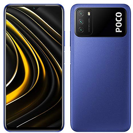 XIAOMI Poco M3 - Smartphone 4+64GB, Pantalla 6,53 FHD+ con Dot Drop, Snapdragon 662, Cámara Triple de 48 MP con IA, batería de 6000 mAh, Cool Blue