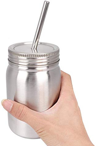 700 ml rostfri kopp med sugrör och lock, återanvändbar dubbelväggig isolerad kopp för utomhusaktiviteter hemma