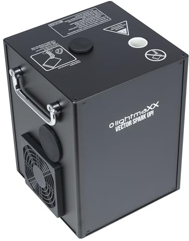 lightmaXX VECTOR Spark UP! Funkeneffektmaschine, Indoor Spark Effect, Effektmaschine, DMX- und Fernsteuerung, 650W, selbstreinigend, Aluminiumgehäuse