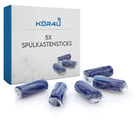 kör4u Bastoncini per sciacquone – 5 pastiglie per pulizia Duofresh, fresche, efficaci contro calcare e depositi, ecologici e biodegradabili