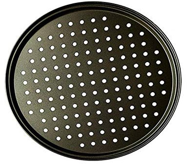 CNRTSO Carbon Steel Antihaft-Mikrowelle Pizza-Backen-Wannen Siebschale Platte Bakeware Home Küche Restaurant-Werkzeug Pizzablech (Size : 26cm), Onecolor