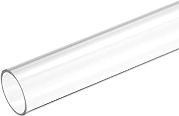 sourcing map Kunststoffrohr, starr, Polycarbonat, rund, transparent, 22 mm Innendurchmesser, 25 mm Außendurchmesser, 245 mm, stoßfest, für Beleuchtung, Modelle, Wasser-Sanitärarbeiten