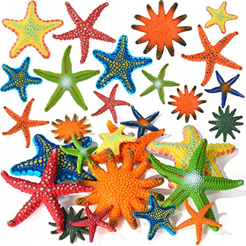 ZAUGONTW 14 Pieces Diving Starfish Pool Toy, Colorful Starfish Set Summer Swimming Diving Toys Set, Starfishs Sea Animals, Dive Throw Toys Underwater Swimming Toy