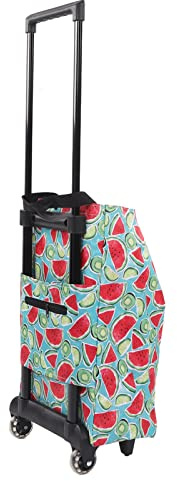 Focket Carro de la Compra Plegable, Carro de la Compra Plegable con Ruedas y Bolsa extraíble, Carro de la Compra con Bolsa Impermeable 600D, Carro rodante utilitario para Viajes, Camping