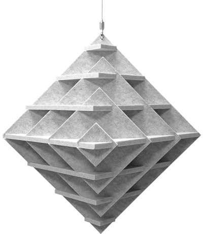 platino24 „CUBO“ 3D-Akustik-Objekt Würfel für optimale Raumakustik I Schallabsorber für Decke in innovativem Design I Größe: 40 cm I Recyclebares & anhaltendes Absorber-Element