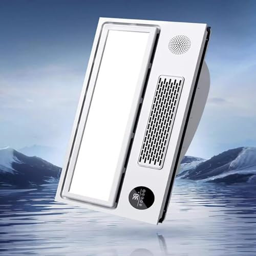 HAILM Extractor De Baño,Extractor Silencioso,Rectangular con Luz con Cable Interruptor Botón Controlado La Operación Bajo Ruido para Los Áticos Domésticos La Cocina