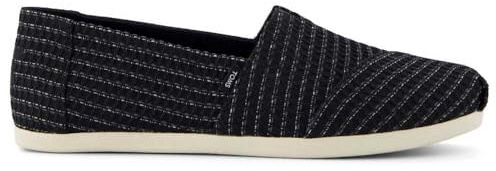 TOMS Alpargata CloudBound - Mocasines Planos para Mujer, Color Negro Repreve Waffle, Talla 8 de Reino Unido, Negro Repreve Waffle, 42 EU