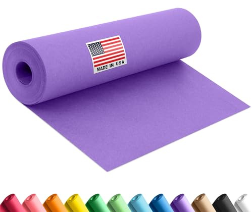 Paclord 12 x 1200 (100 ft) Lilac Construction Paper Roll, 45 lbs Thickness – Made in USA Construction Kraft Paper Roll for School Projects – Colored Paper for Arts & Crafts, Decorations
