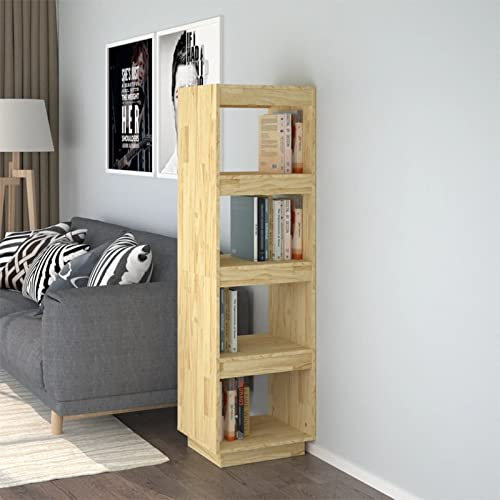 Buzaza Bücherregal/Raumteiler 40x35x135 cm Massivholz Kiefer Raumteiler Regal Schrank BüCherregal Storage Shelves Regal Raumteiler
