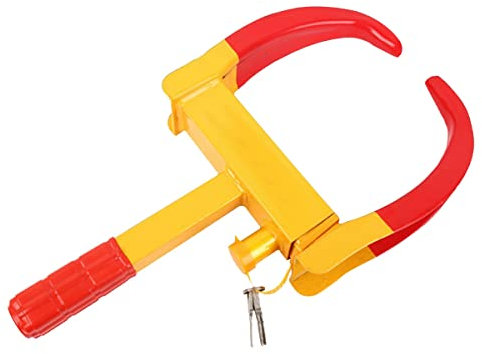 Auto-Radkralle, Radschloss, Diebstahlsicherung, Radkralle for Autos, CA, Anhänger, Lieferwagen, verstellbar, 9 Löcher, mit 3 Schlüsseln (Farbe: 9 Löcher, Größe: 46 x 25 cm)