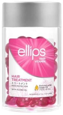 Ellips Hair Oil Hair Treatment, 50 Capsules - Hair Oil & Heat Protectant for Frizzy Hair - Support Healthy Shiny Hair